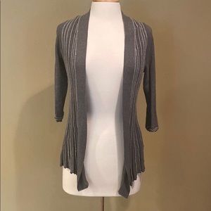 Anthropologie Knitted&Knotted Gray Swingy Cardigan
